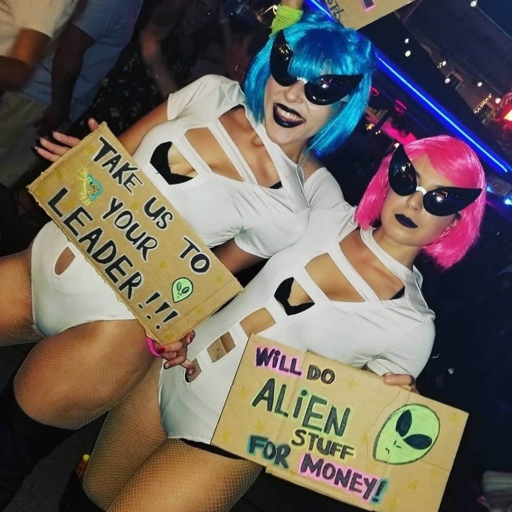 Homeless Alien Prop Signs